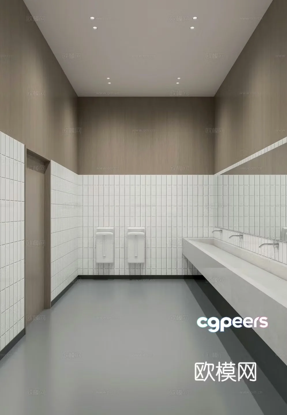 Modern public bathroom mobile phone drying 3d model