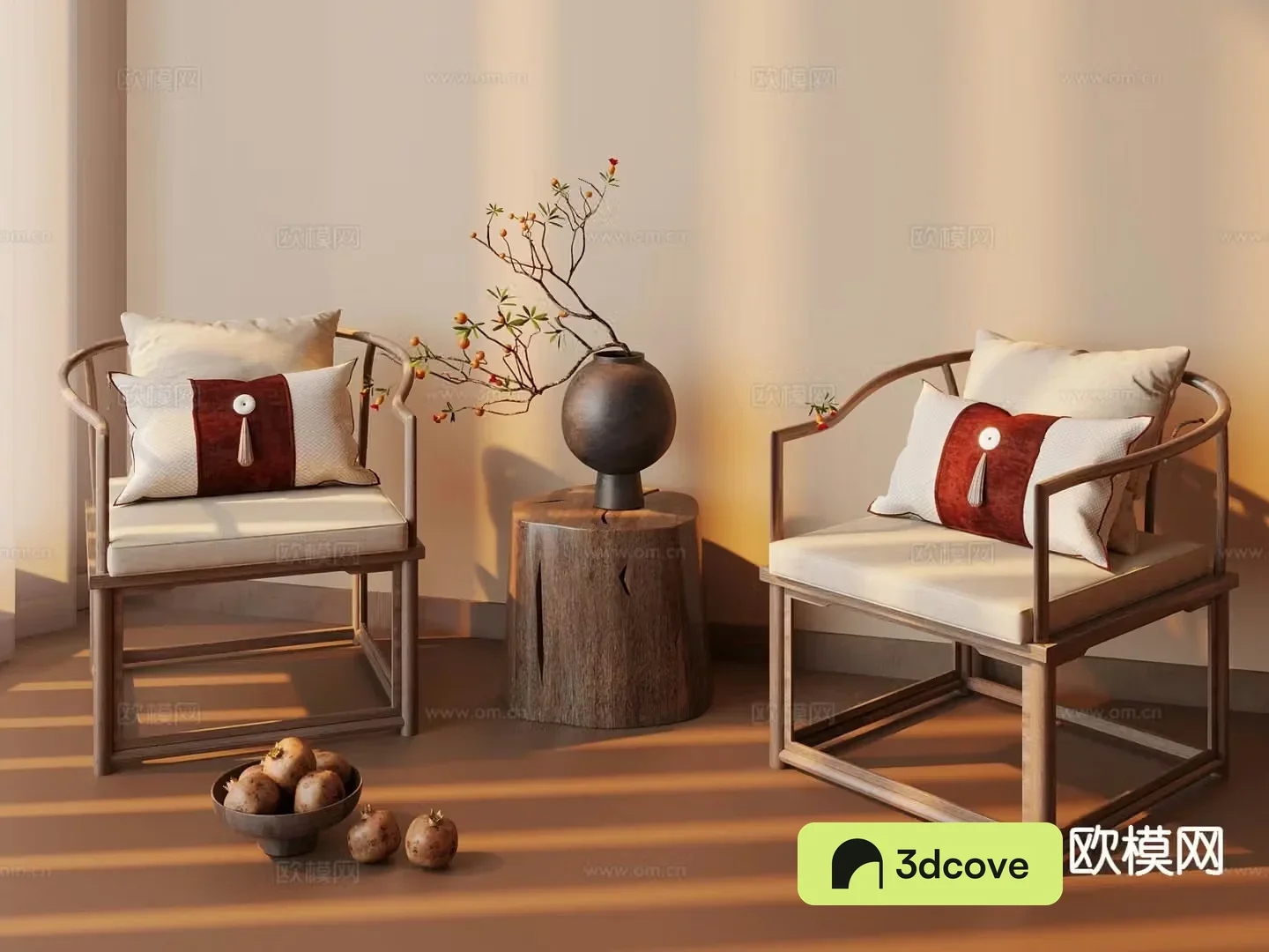 New Chinese style leisure chair armchair