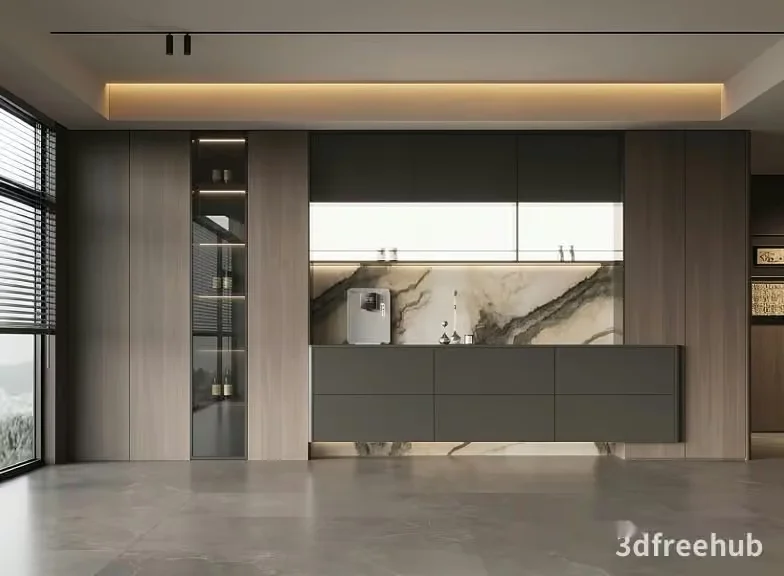 A Modern Kitchen 3D Model – 19941 – VRAY Render
