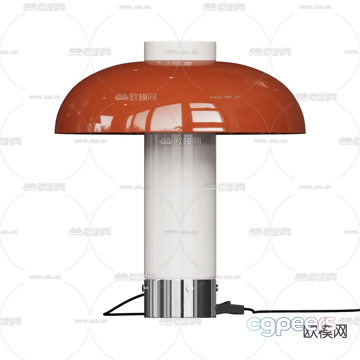 Minimalist desk lamp mushroom desk lamp 3d model