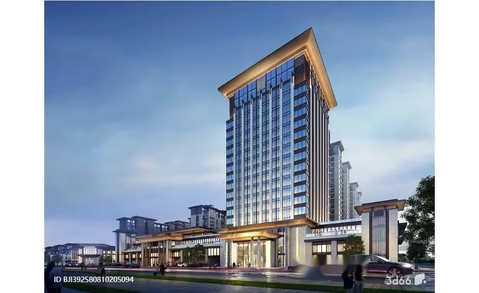 Modern High-Rise Building 3D Model – 10074 – VRAY Render