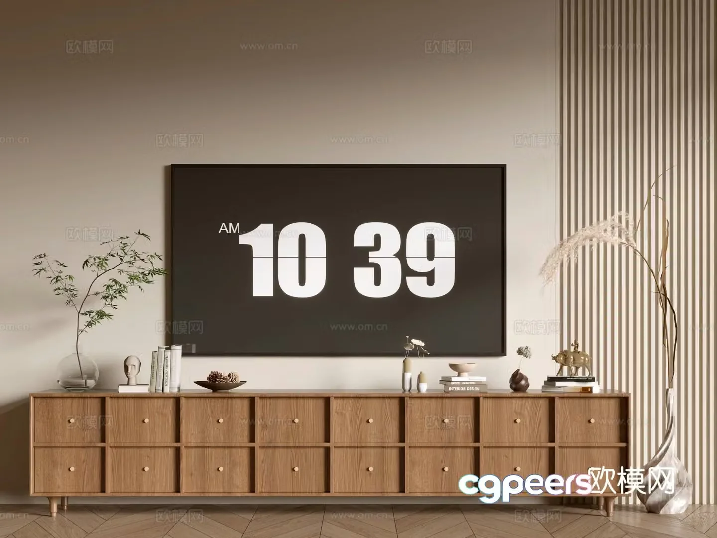 Wabi-sabi TV cabinet 3d model