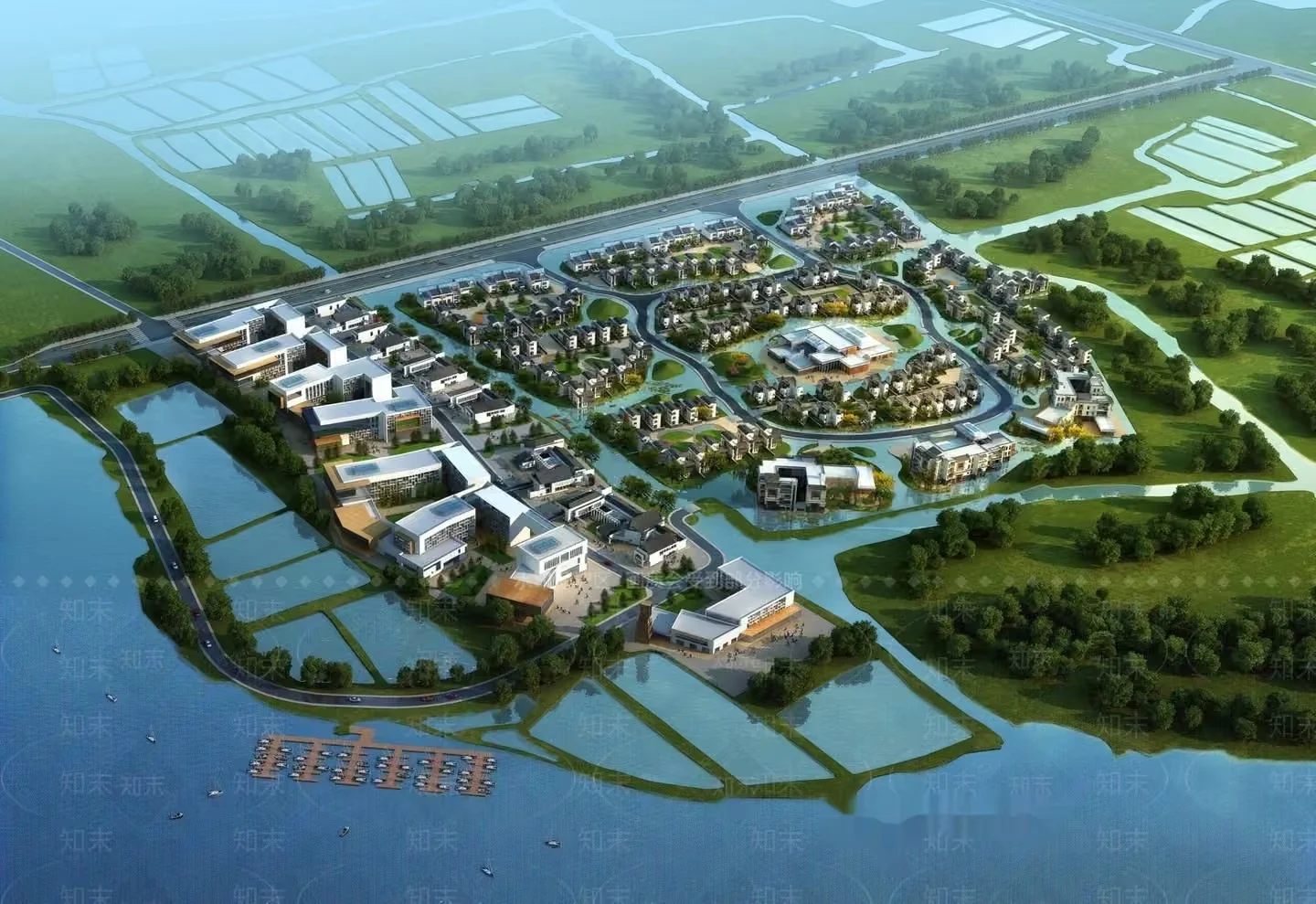 A Large Complex Of Buildings Likely A University Campus 3D Model – 5803 – VRAY Render