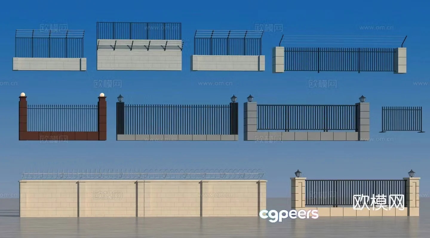 Fence Guardrail Protective Net 3D Model