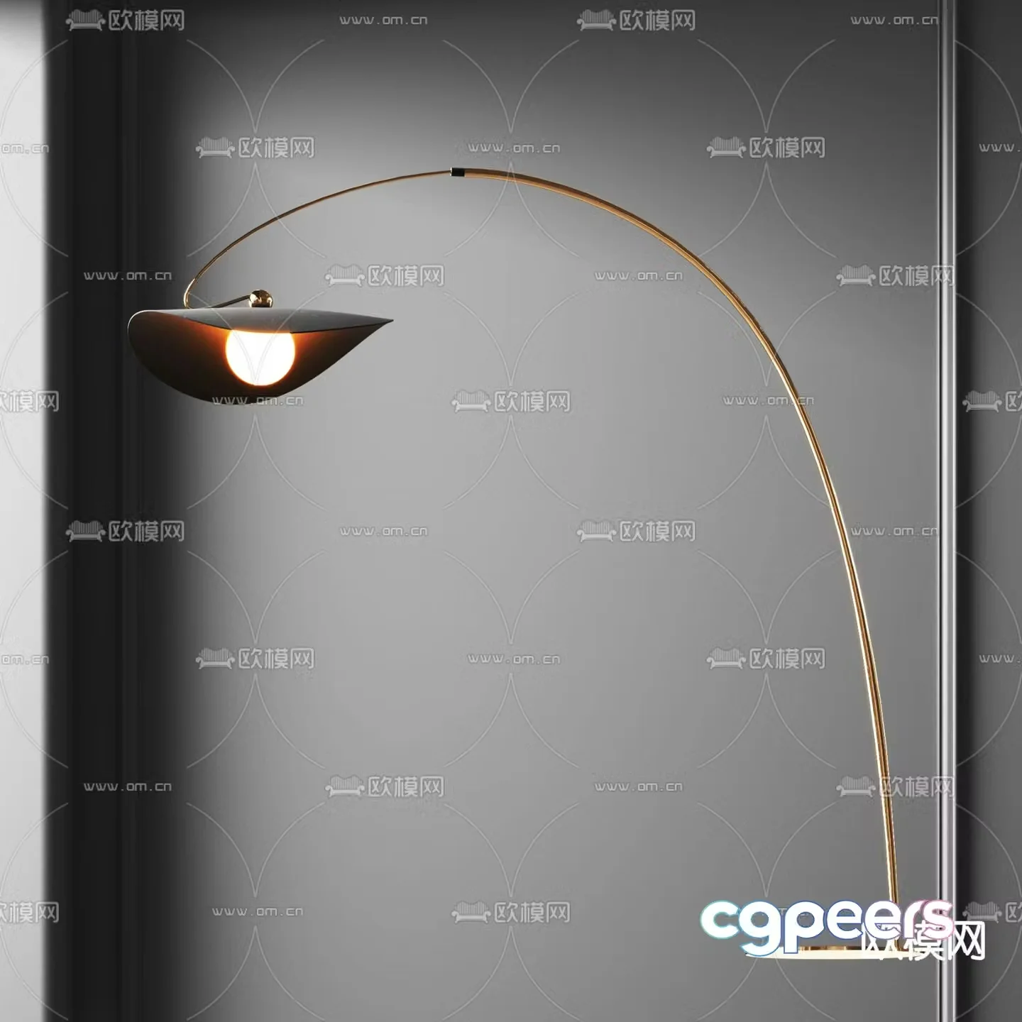 Fishing lamp floor lamp 3d model