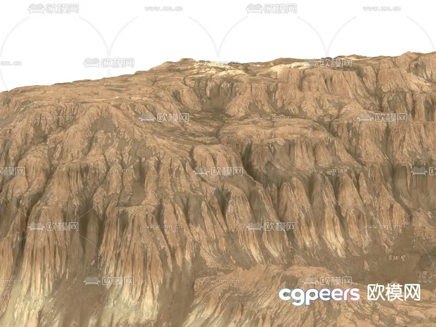Mountain landforms peaks mountains 3d model