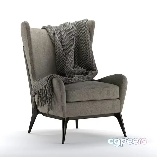 3ds Max Free – Armchair Caracole Classic Gray