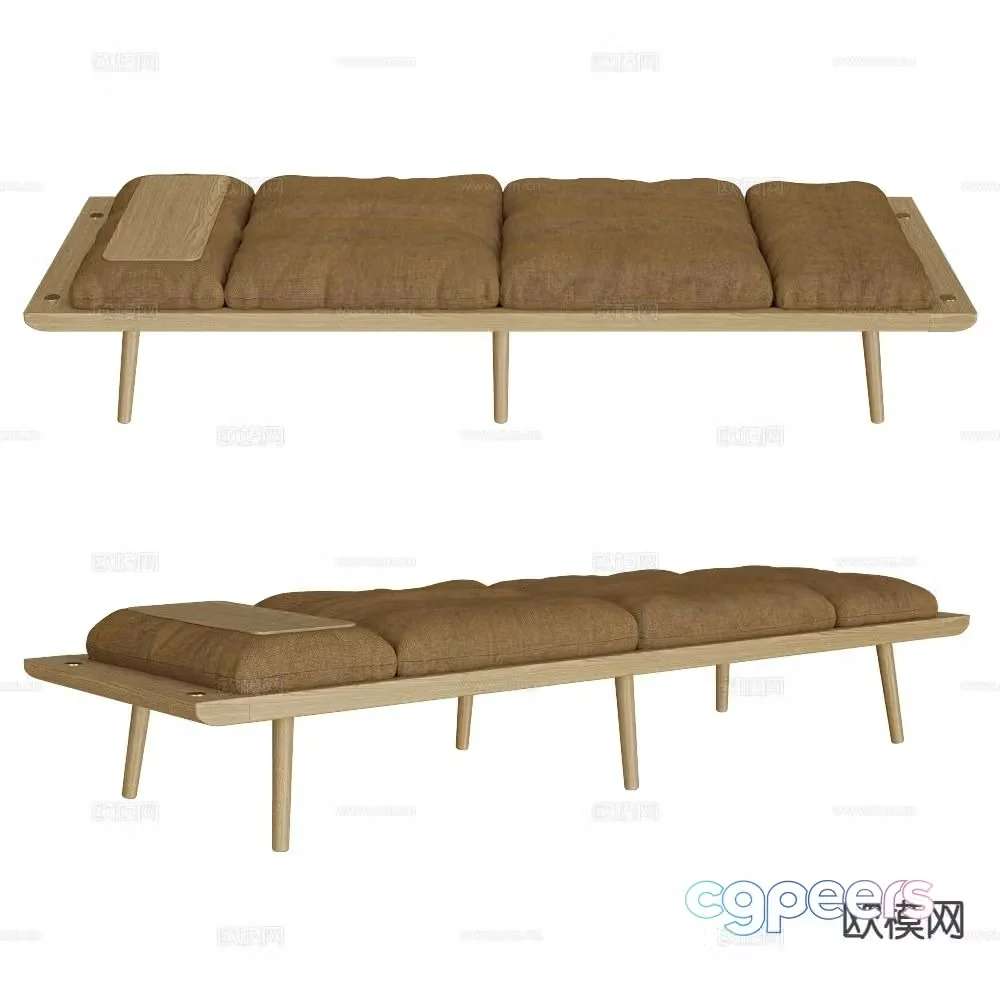 UMAGE Nordic log bench sofa stool 3d model