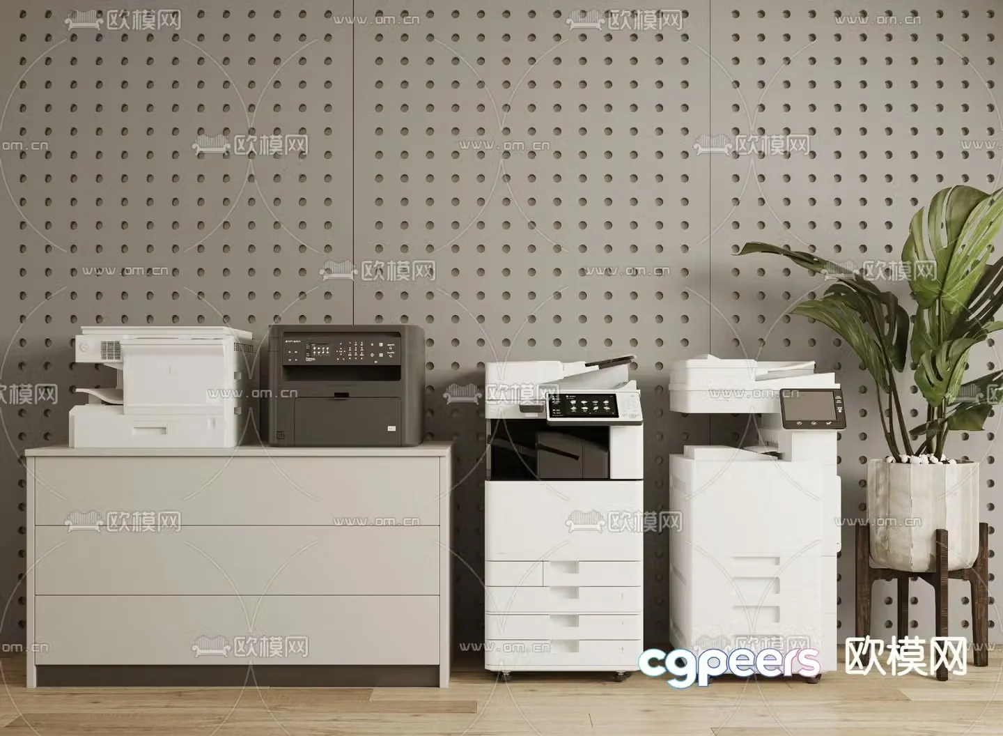 printer copier scanner 3d model