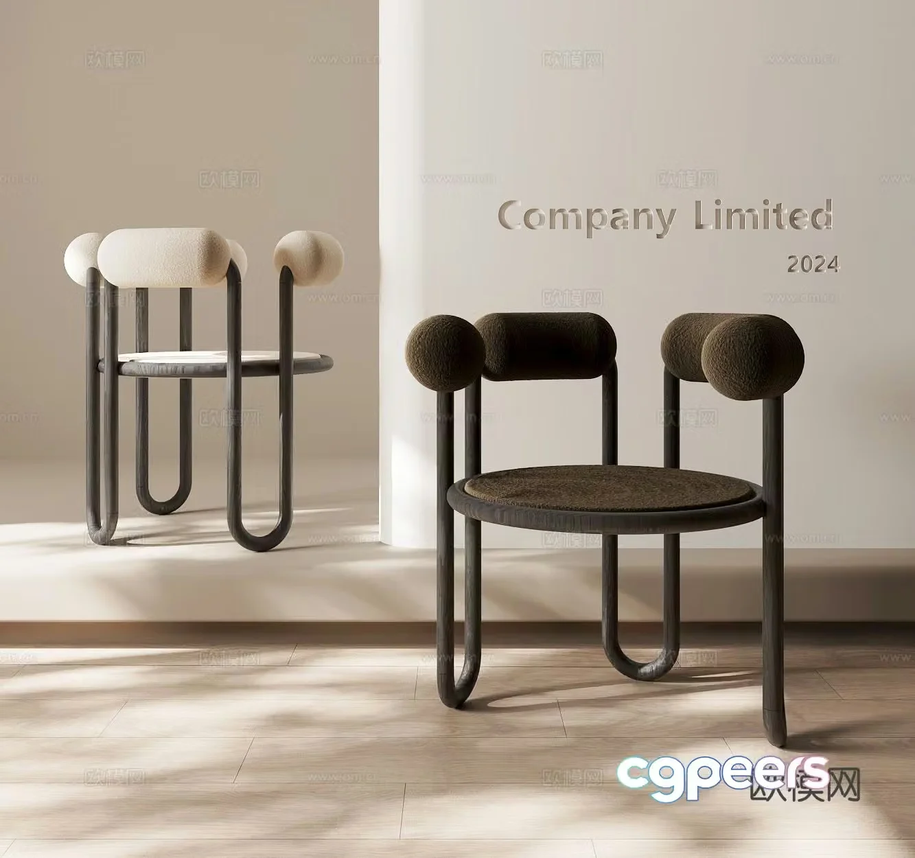 Wabi-sabi chair dining chair 3d model