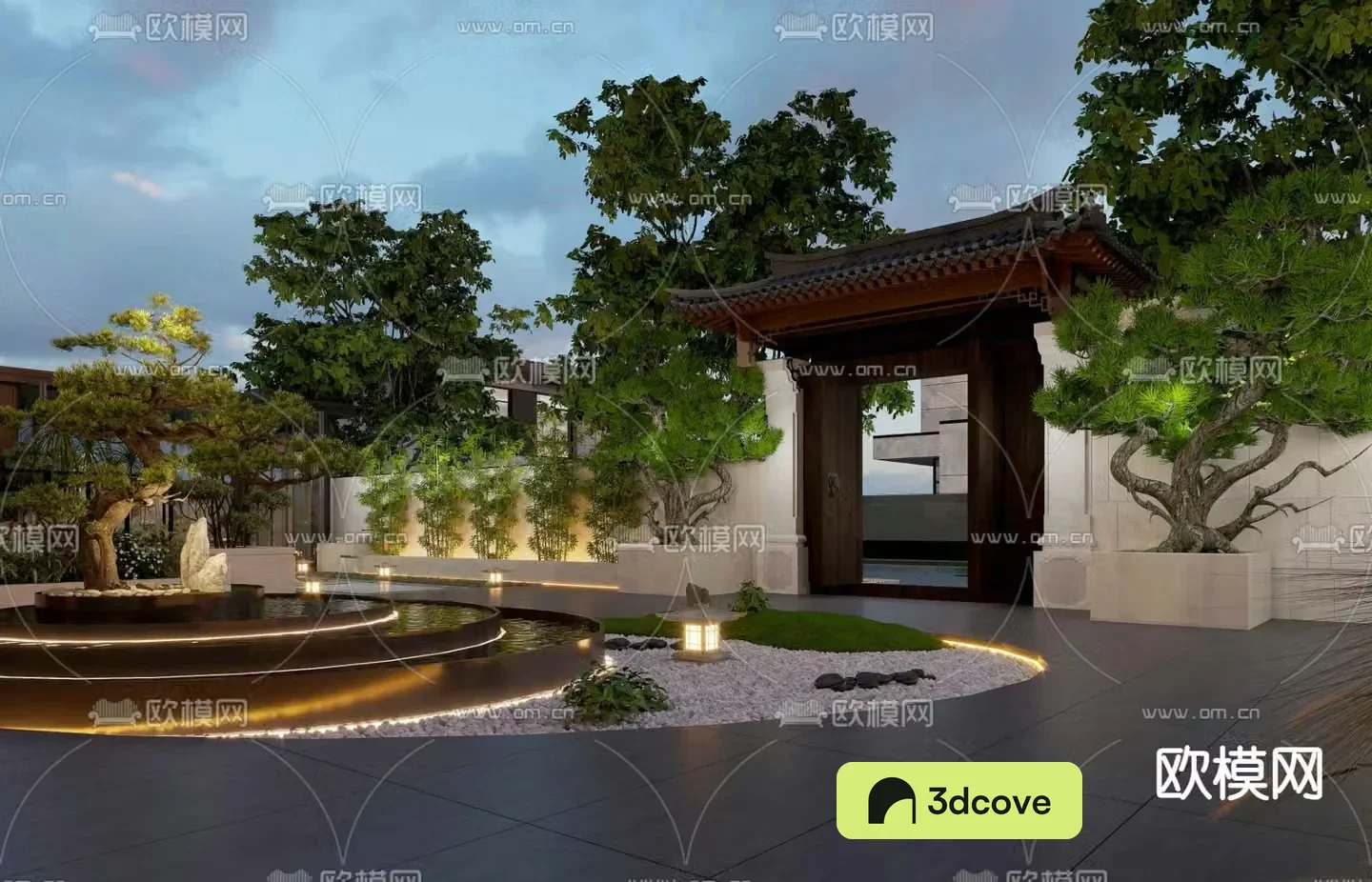 Courtyard landscape villa garden