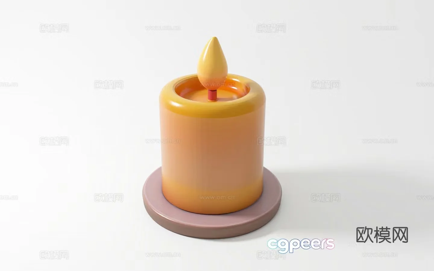 Candle Cartoon Style Anime Style Candlelight Ornament Figure Decorative Beauty Props Atmosphere 3D Model