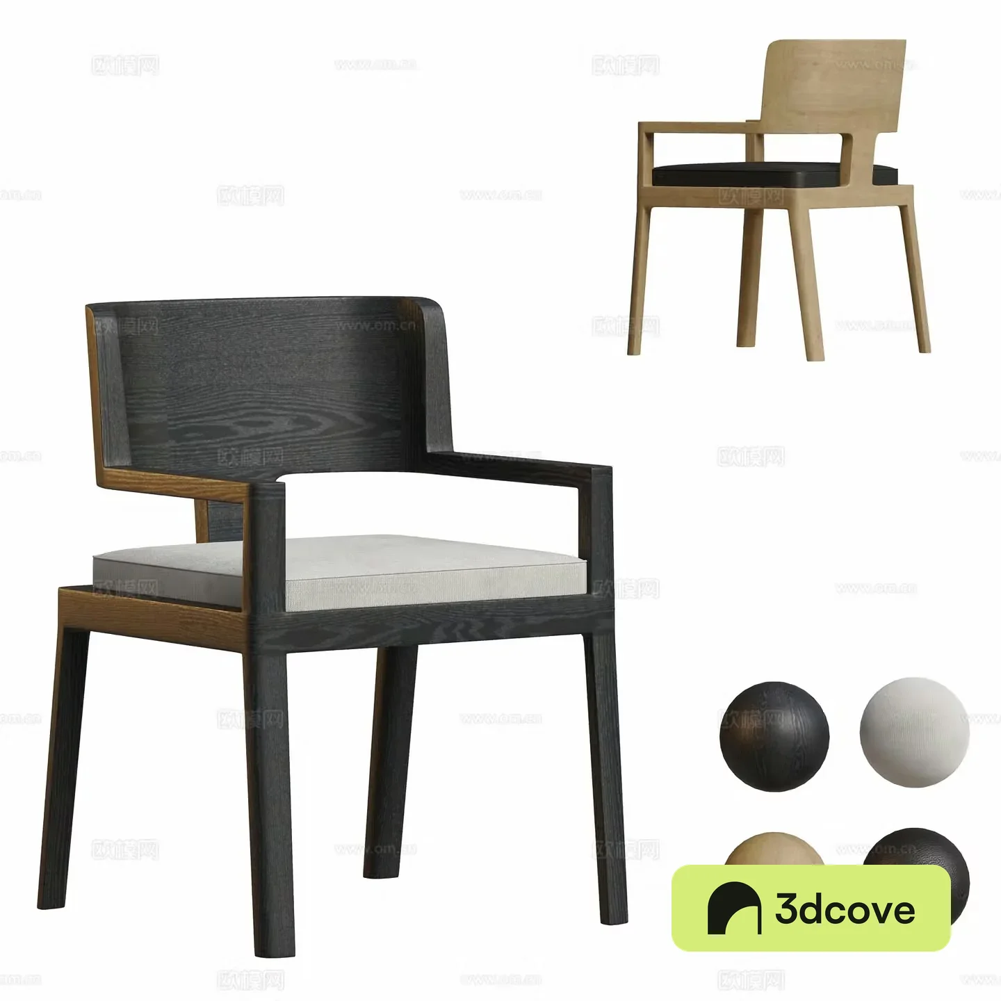 Modern dining chair single chair wooden chair