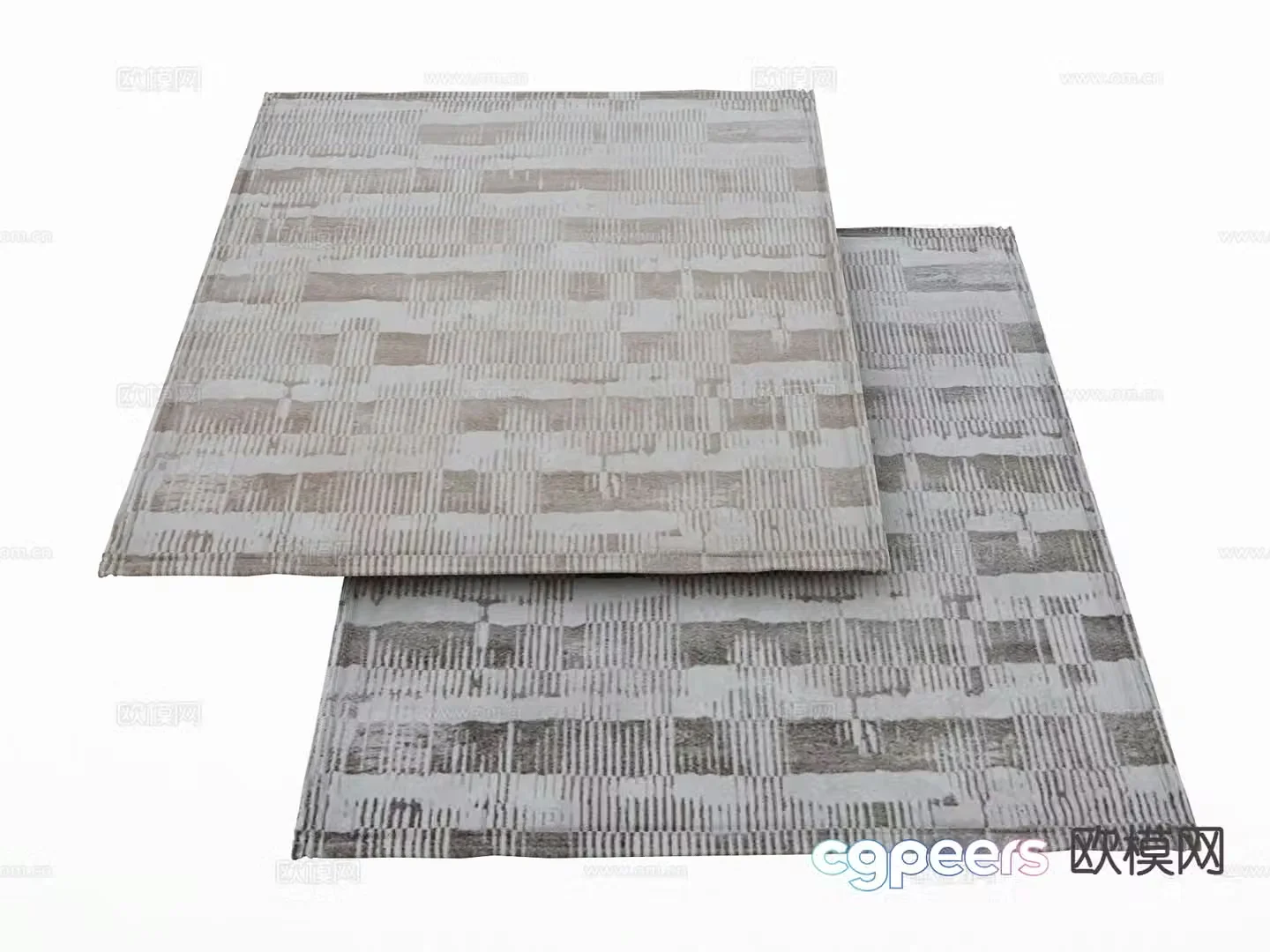 Modern carpet square rug 3d model