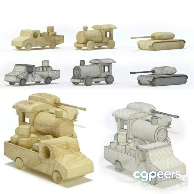 3ds Max Free – Wooden toys
