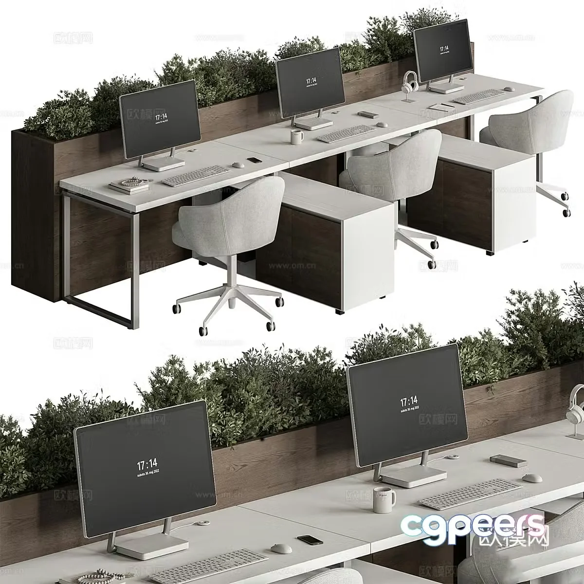 Modern Italian office desk chair 3d model