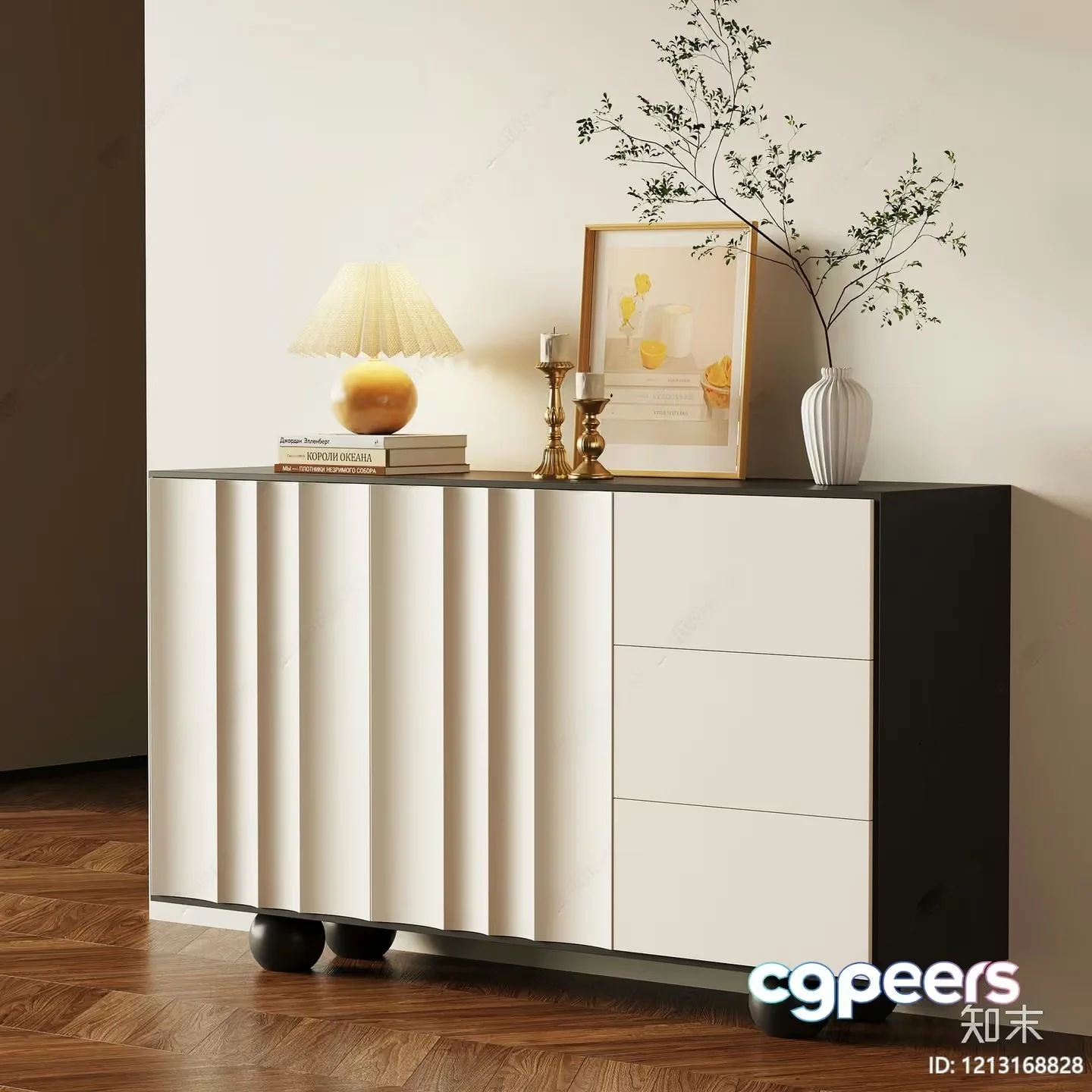 Modern Dresser 3D Model – 6407 – VRAY Render