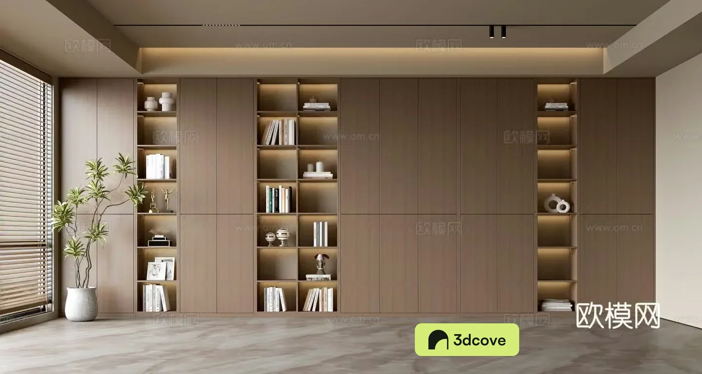 Modern background wall bookcase Living room background wall Bookcase background wall