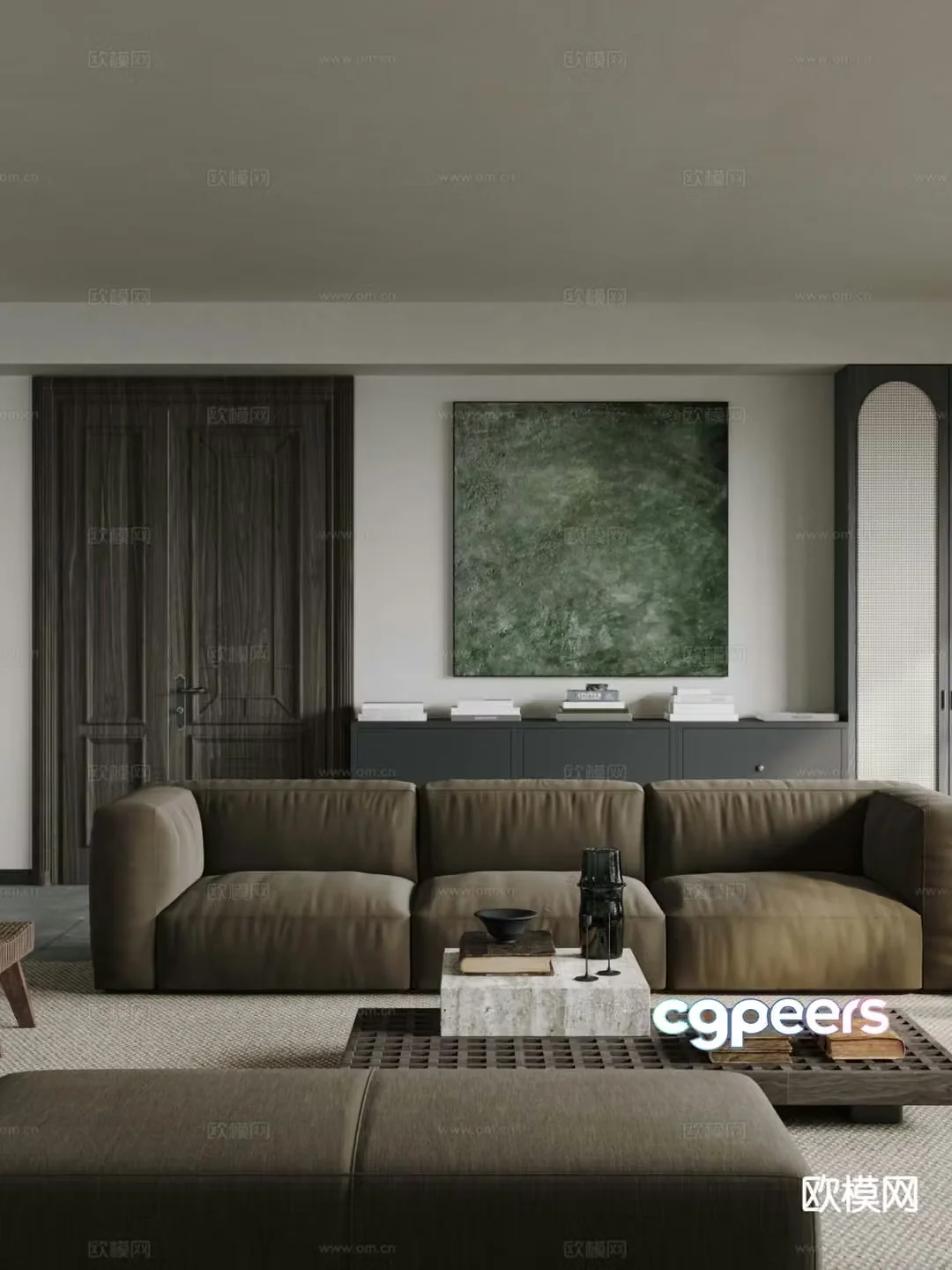 Modern sectional sofa 3d model