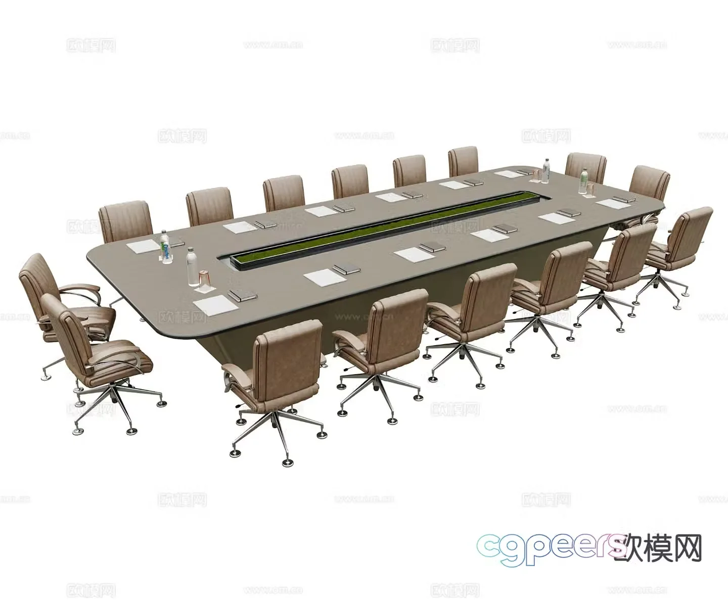Modern conference table 3d model