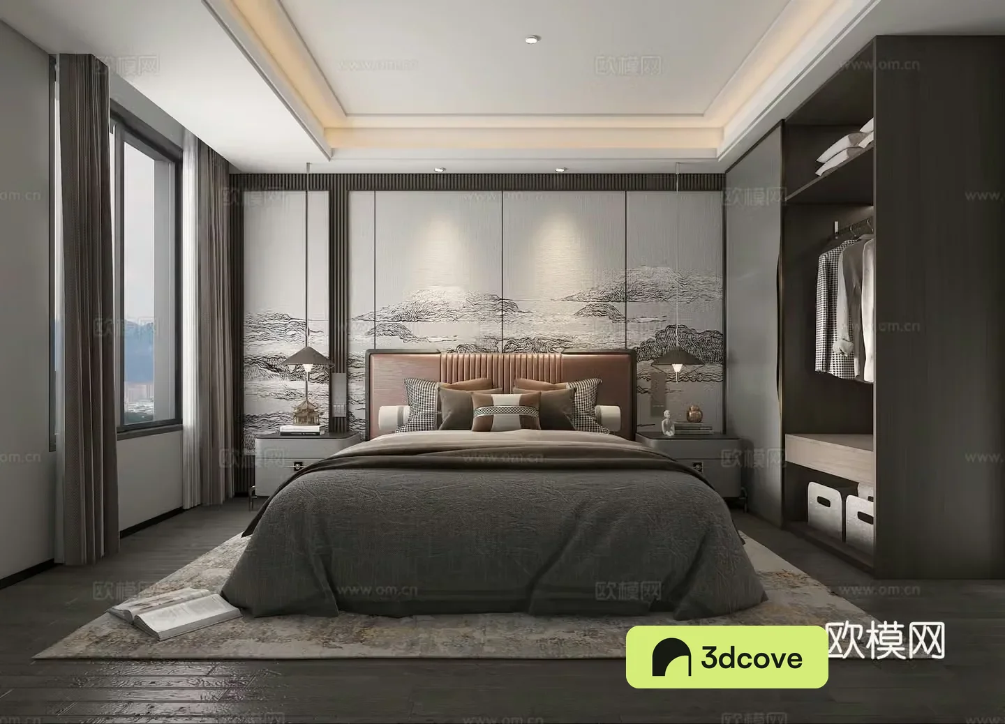 New Chinese style bedroom master bedroom