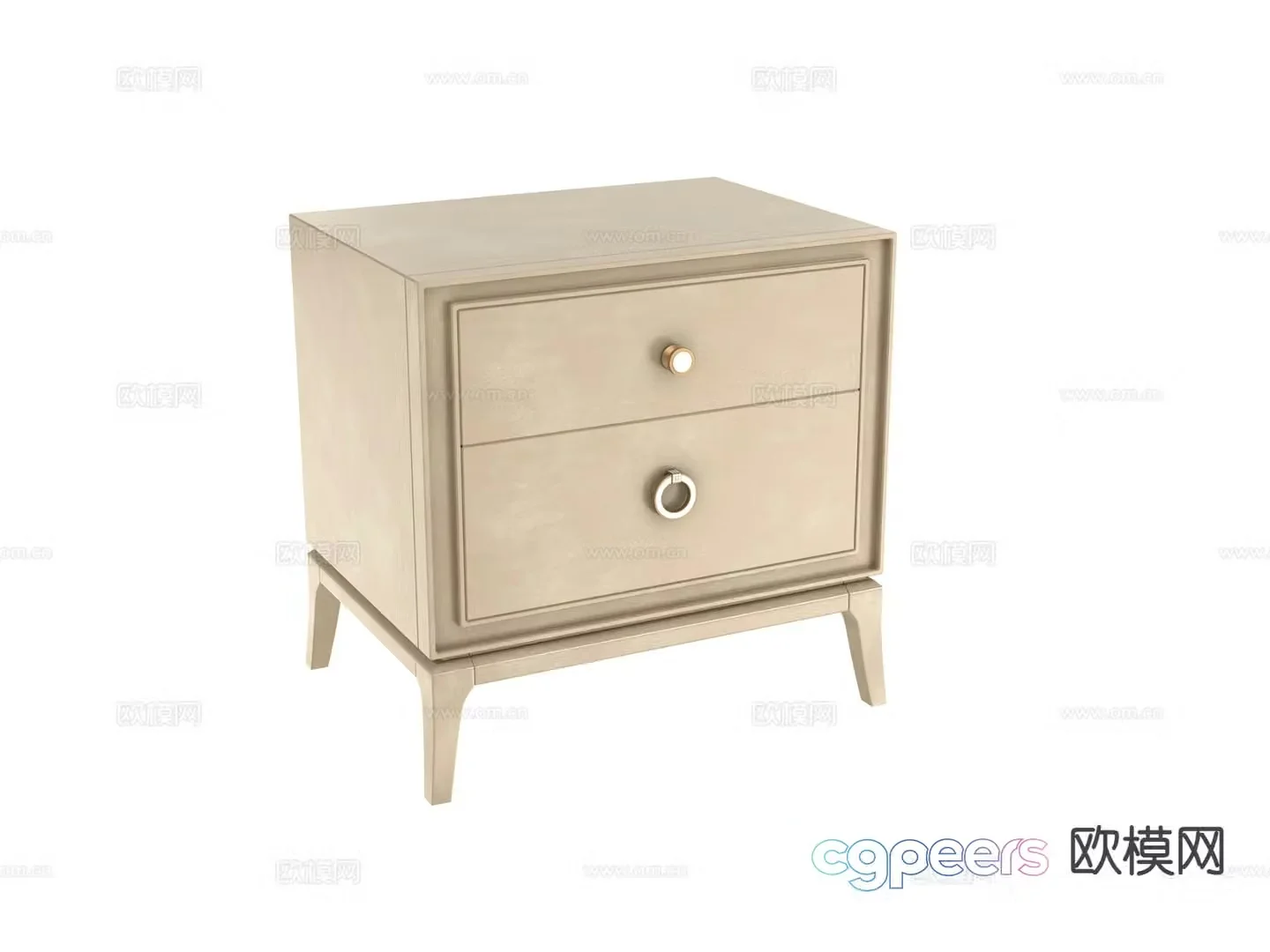 Modern bedside table 3d model