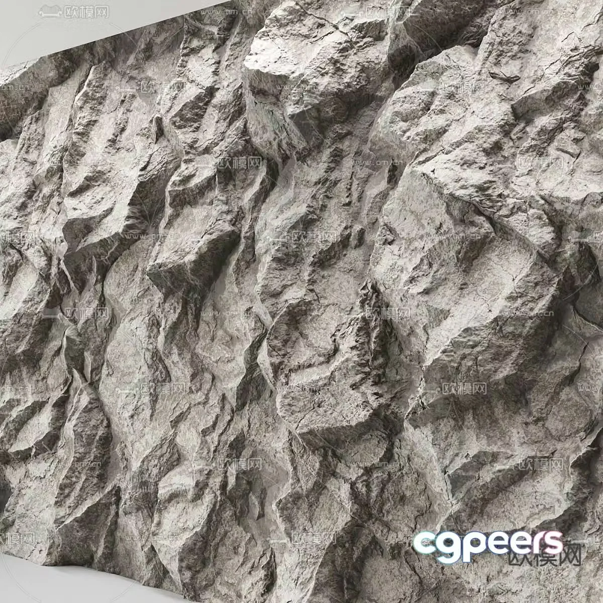 Modern rock background wall 3d model