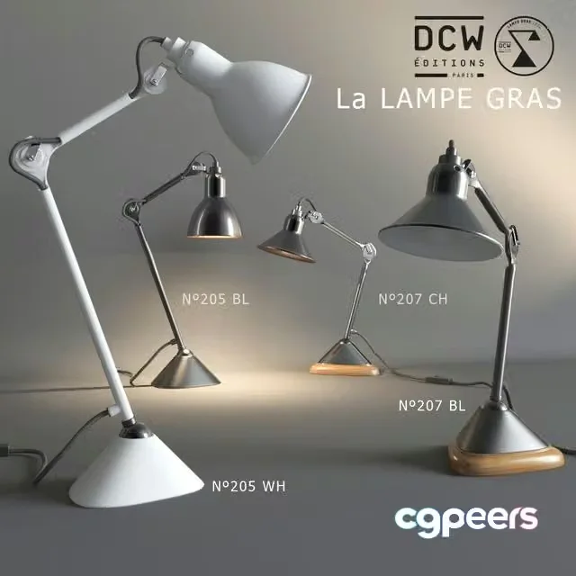3ds Max Free – Table light n02 La Lampe GRAS