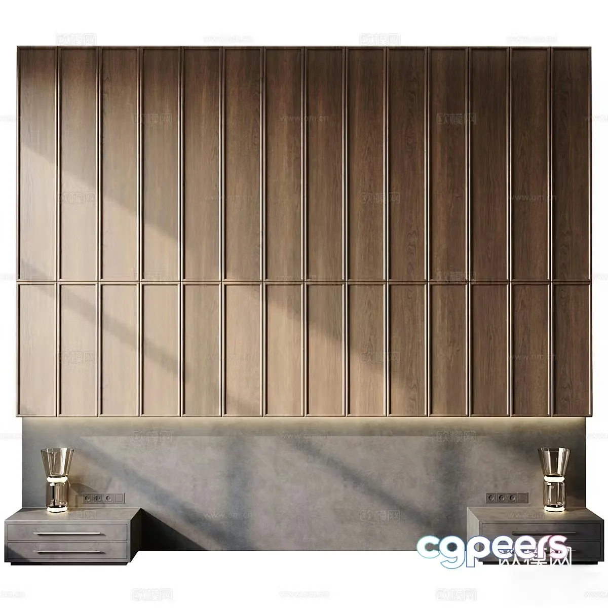 Bedside background wall 3d model