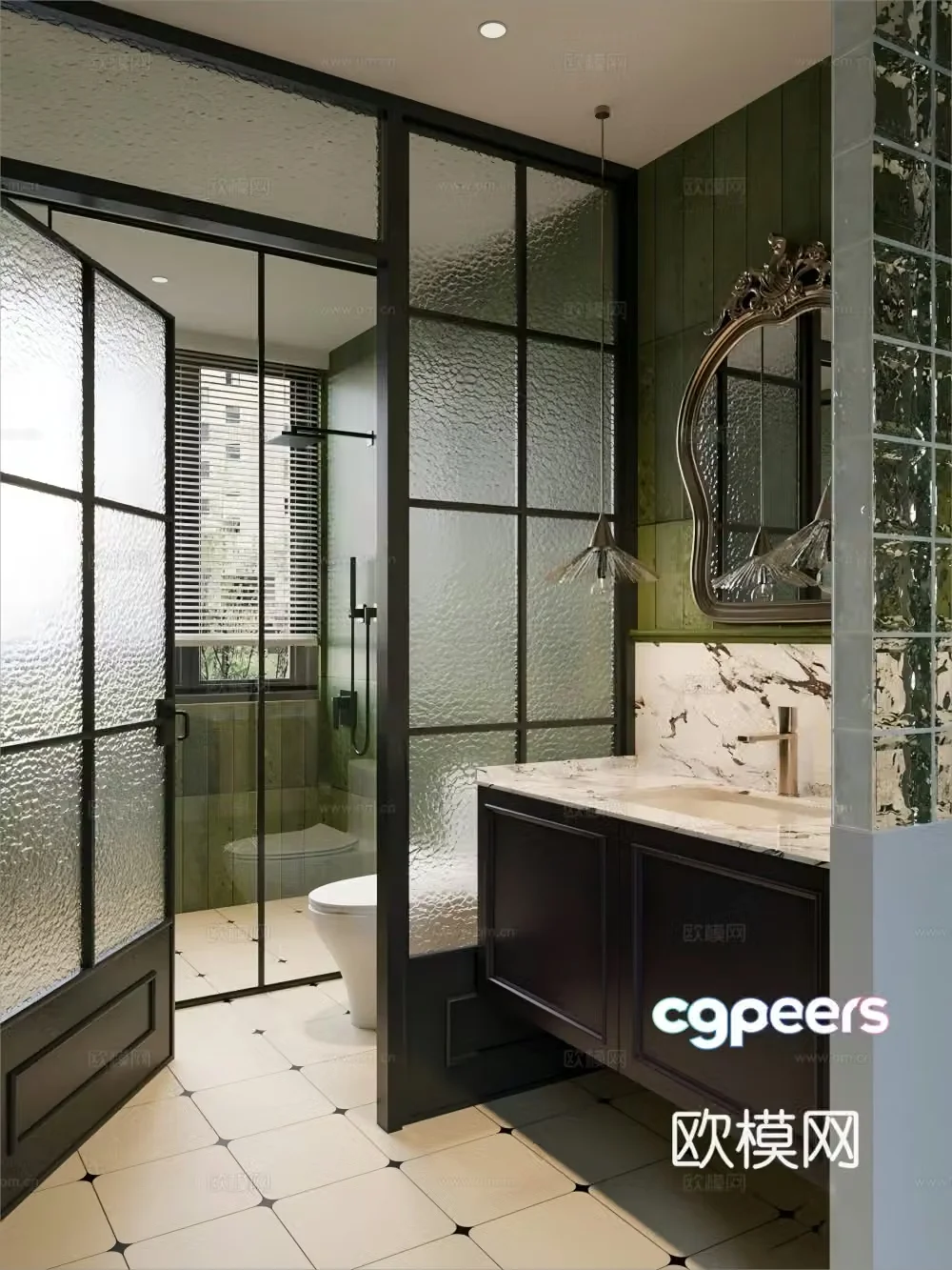 French bathroom 3d model