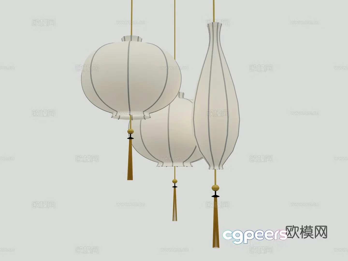 New Chinese chandelier 3D model