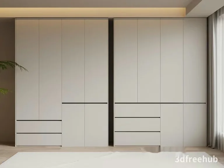 A White Closet 3D Model – 23296 – VRAY Render