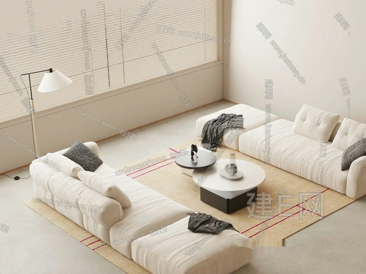 Modern Living Room 3D Model – 4093 – VRAY Render