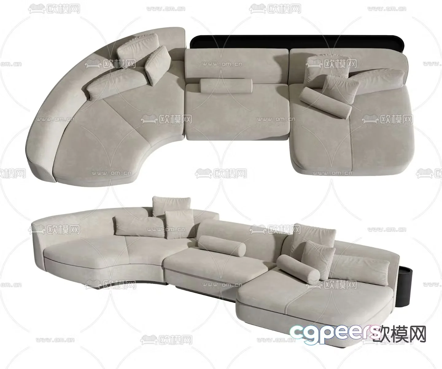 Corner sofa multi-person sofa 3d model