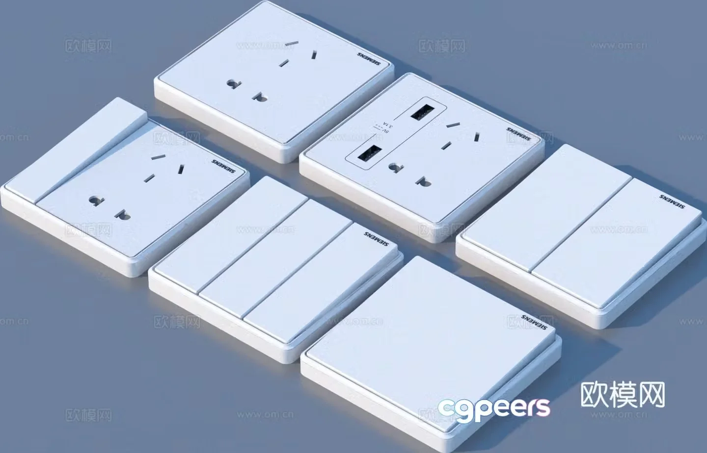 Switch socket smart panel 3d model
