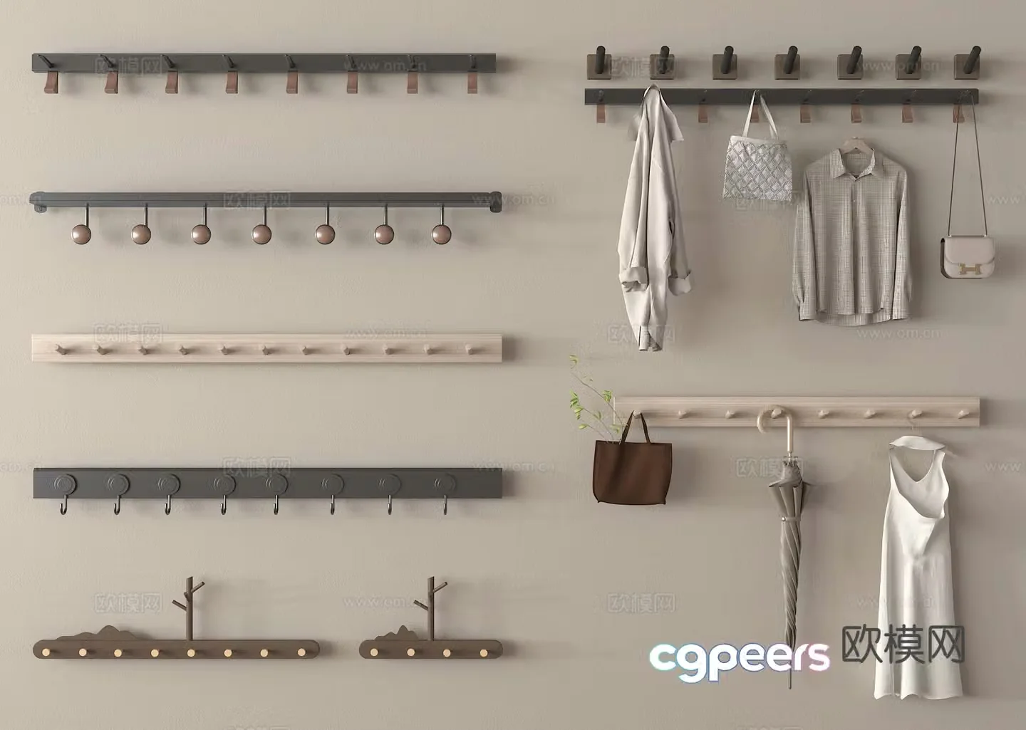 Modern clothes hook hook Clothes hook 3d model