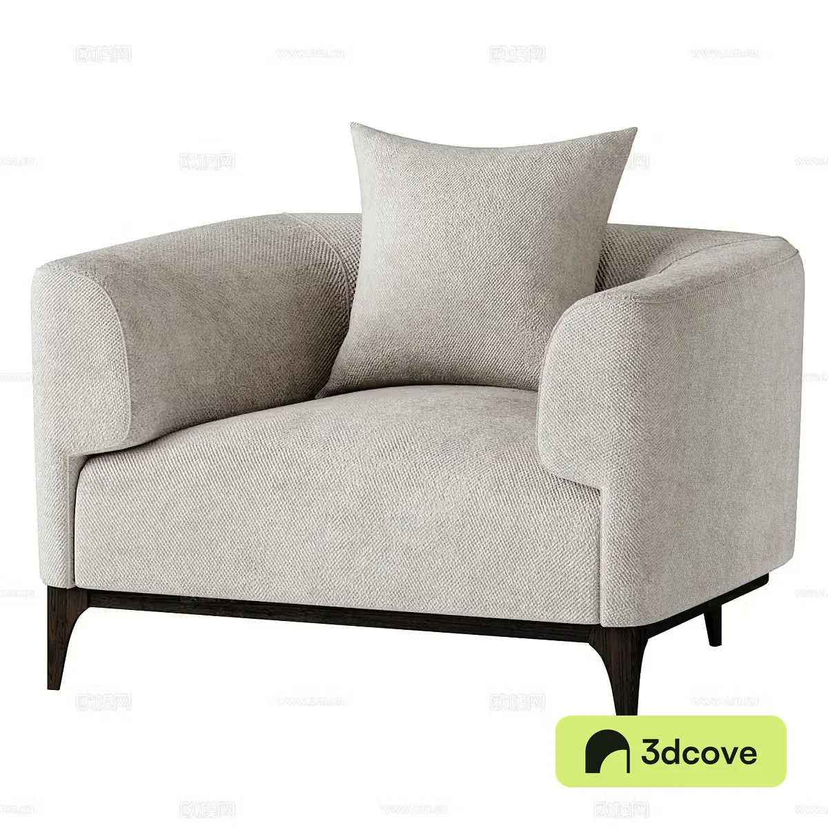 Modern Cream Bon Armchair