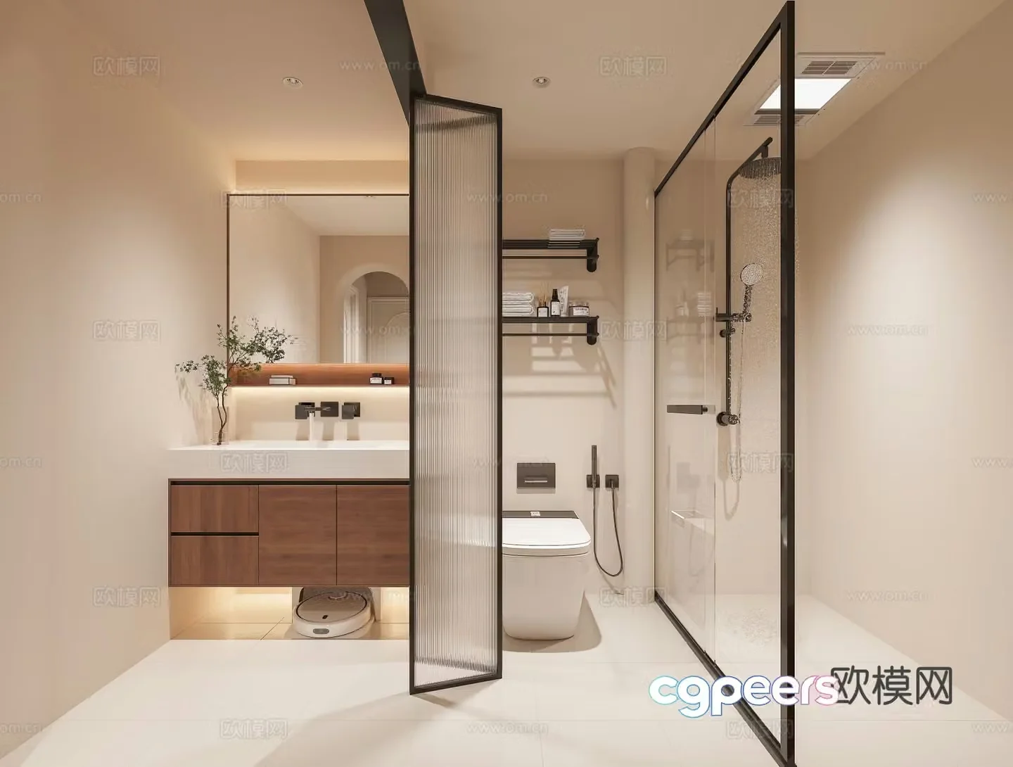 Medieval style bathroom bathroom 3d model