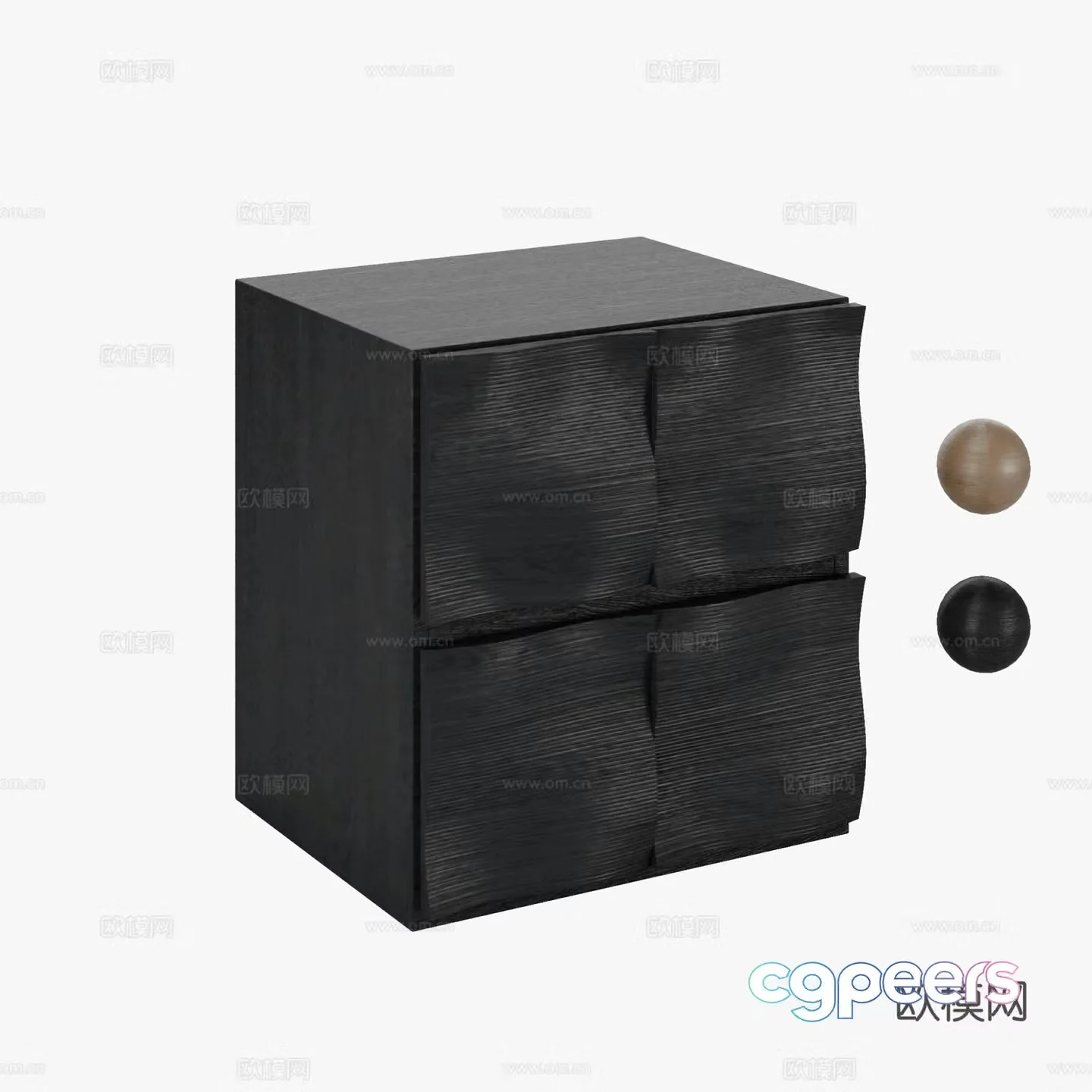 Deyi Ripples Cabinet Medium style modular cabinet group 3D model