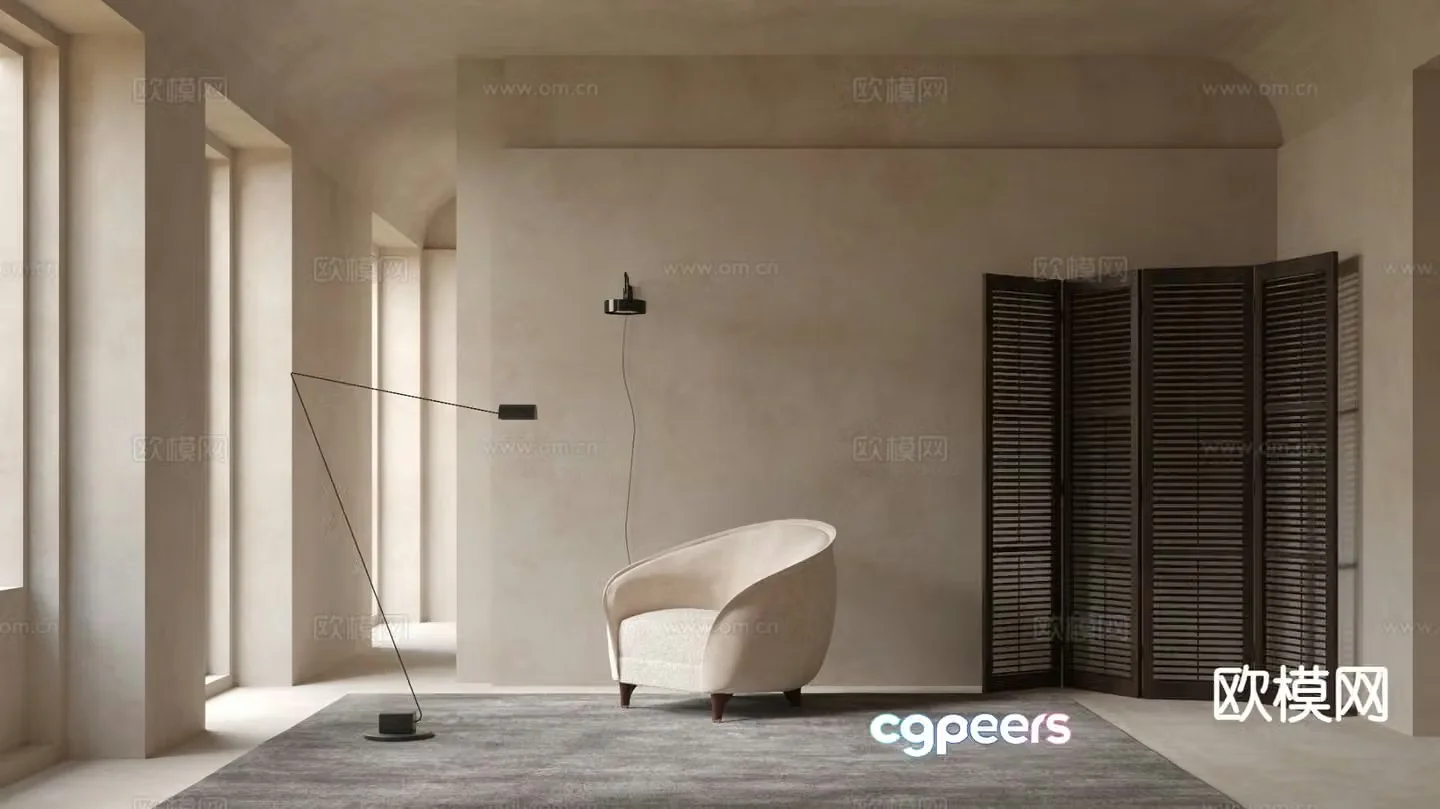 GUBI single sofa 3d model