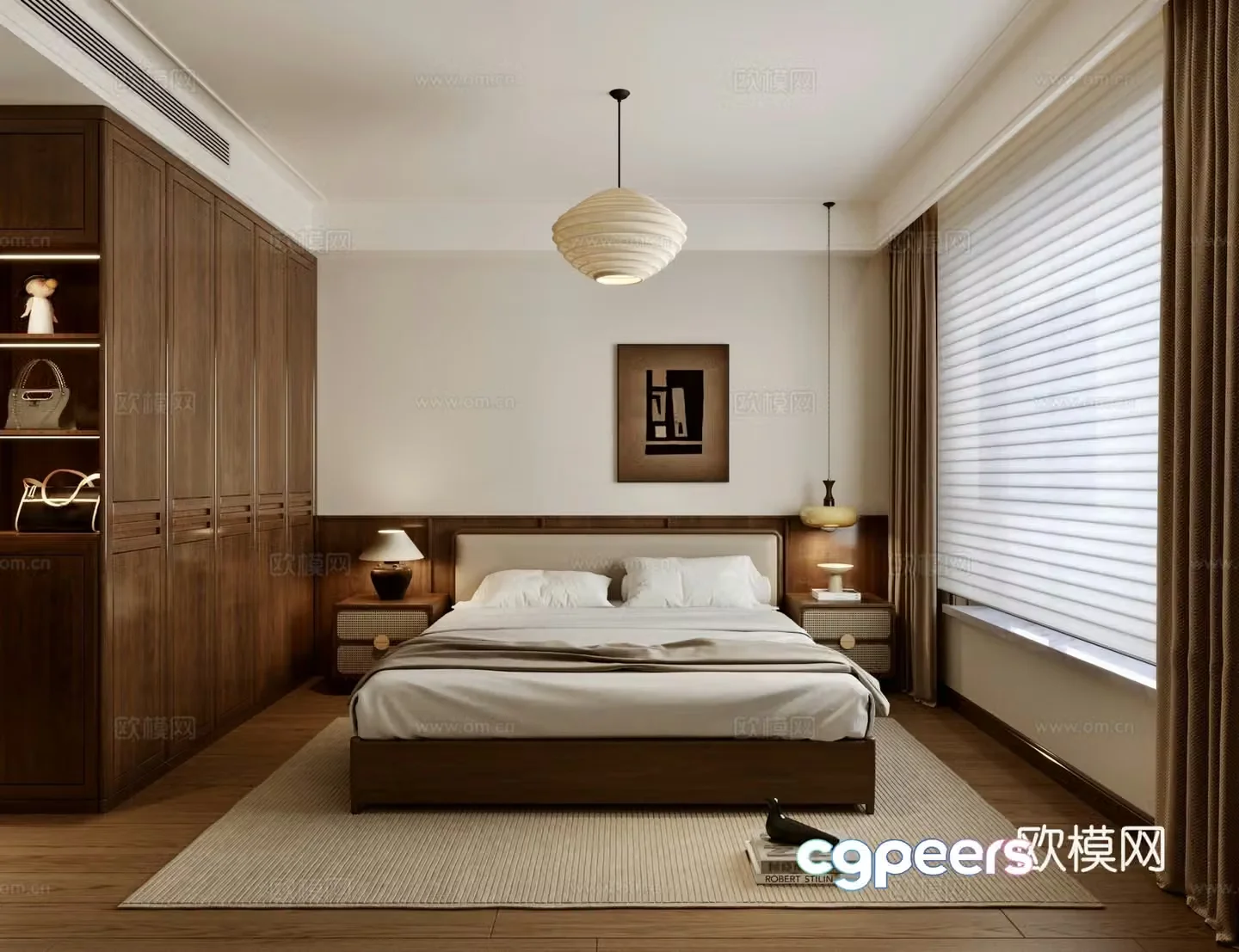Middle style bedroom master bedroom 3D model
