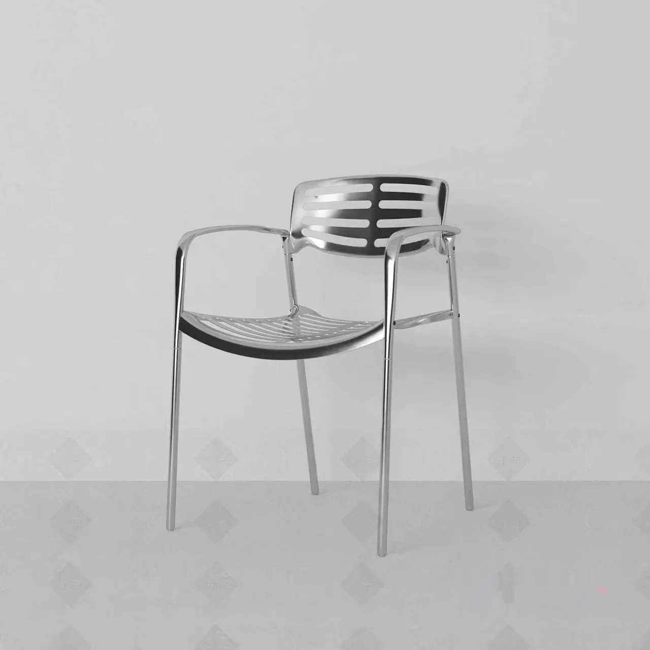 Modern Silver Chair 3D Model – 3465 – VRAY Render