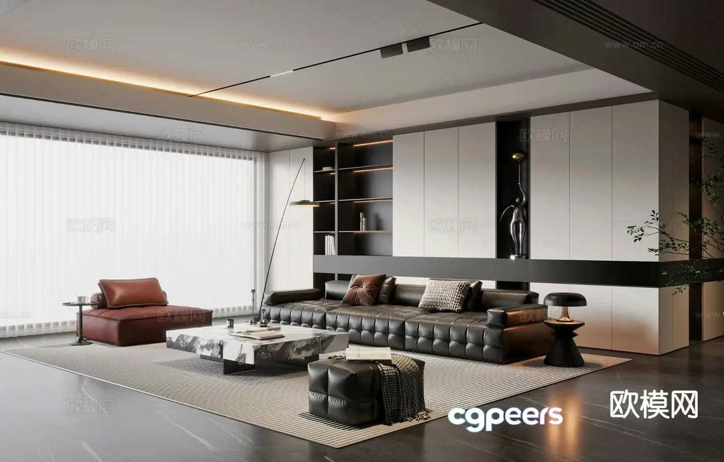 Italian living room 3d model