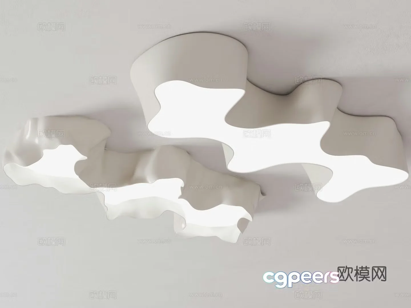 Special-shaped ceiling light home silent ceiling light living room ceiling light decorative ceiling light creamy air ceiling light 3d model