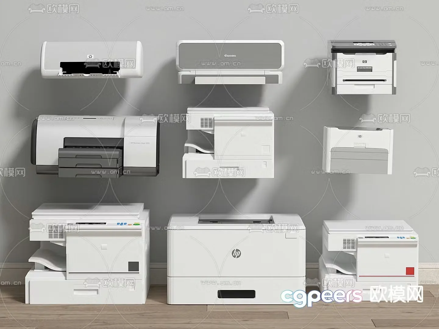 printer copier scanner 3d model