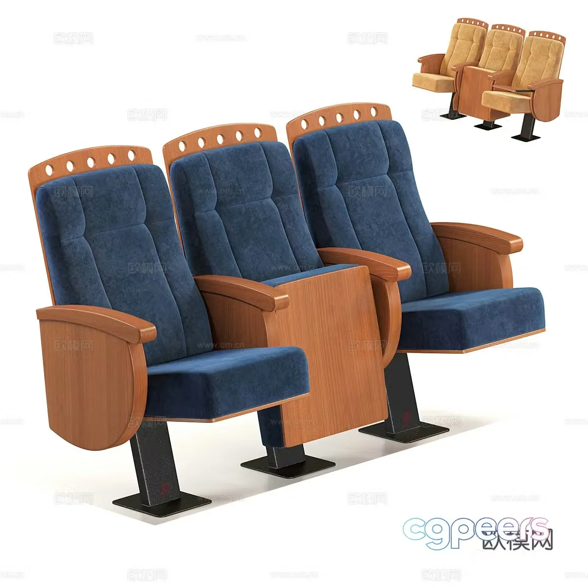 Public chair theater chair ladder conference chair theater chair 3d model