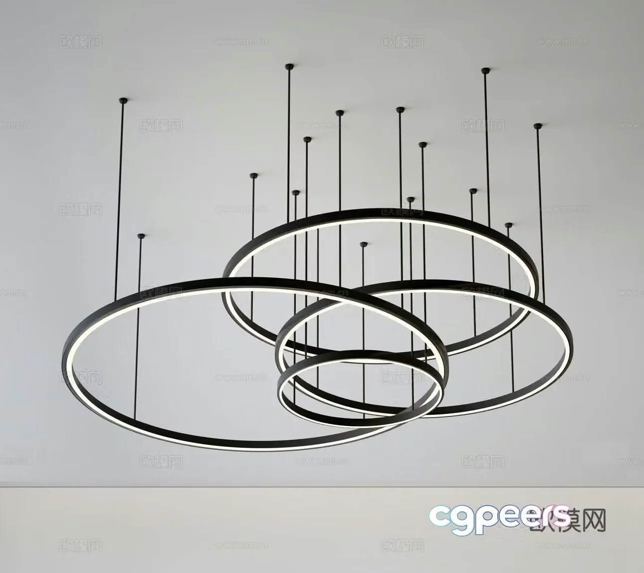 Modern chandelier 3d model