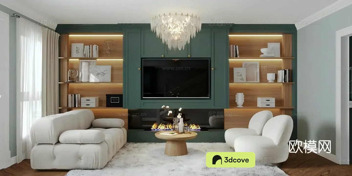 French living room Simple European living room Simple living room French sofa coffee table combination Nordic living room French