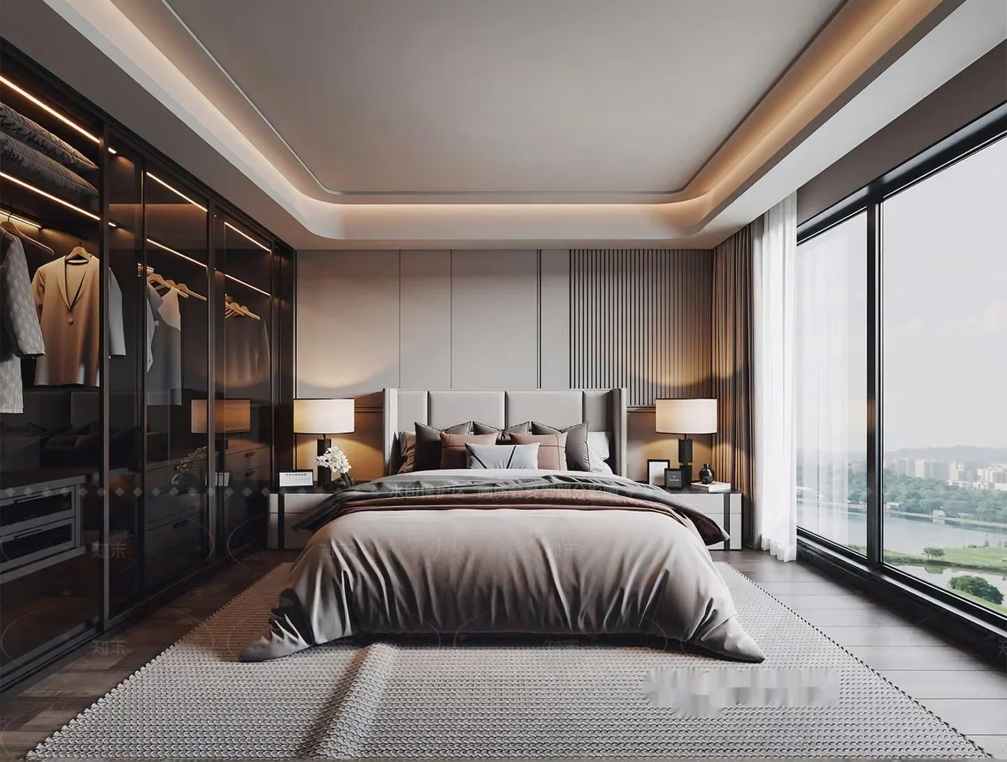 Cozy Modern Bedroom 3D Model – 11581 – VRAY Render