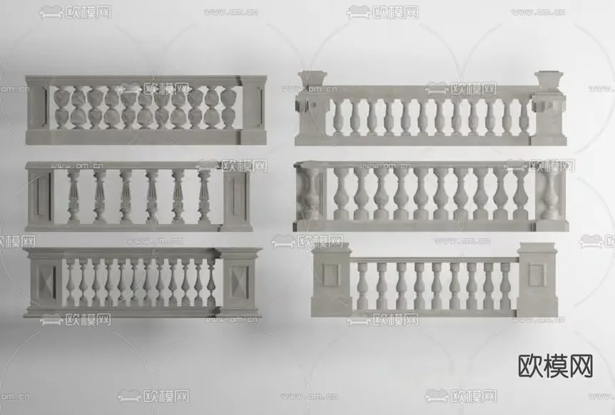 Balcony Railings 3D Model – 22145 – VRAY Render